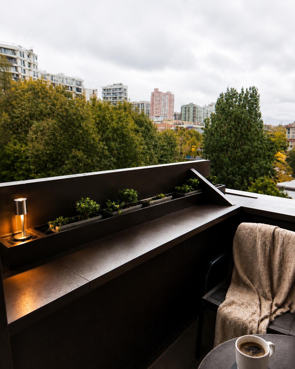Kliniğin balkon ve dinlenme alanı